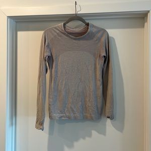 Blush Lululemon Run Swiftly long sleeve